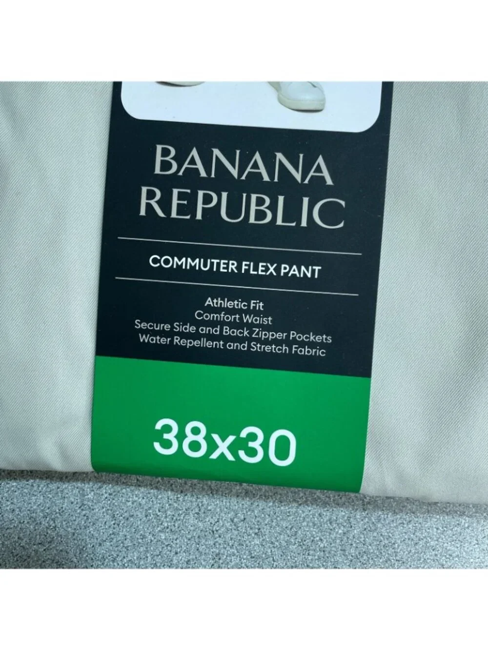 NWT Banana Republic Men's 38x30 Commuter Flex Tech Pants In Tan Athletic Fit